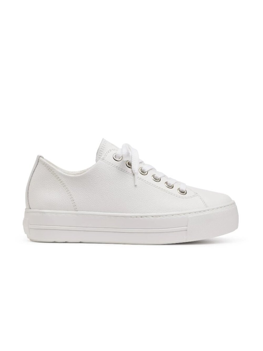 $400 PAUL GREEN BIXBY SNEAKER SHOES PLATFORM LEATHER WHITE 10.5 US (A14)